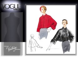 2934 Vogue RETRO 1950 SWING DOLMAN CROPPED JACKET PATTERN 8-22 Sizes  in one Pattern